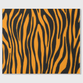 Princeton Orange Zebra Print Geschenkpapier (Flach)