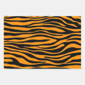 Princeton Orange Zebra Print Geschenkpapier Set (Vorderseite 3)