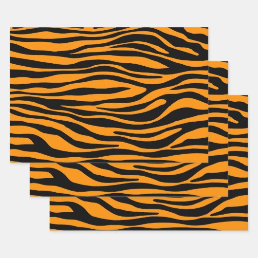 Princeton Orange Zebra Print Geschenkpapier Set (Set)