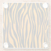 Princeton Orange Zebra Print Glasuntersetzer (Rückseite)