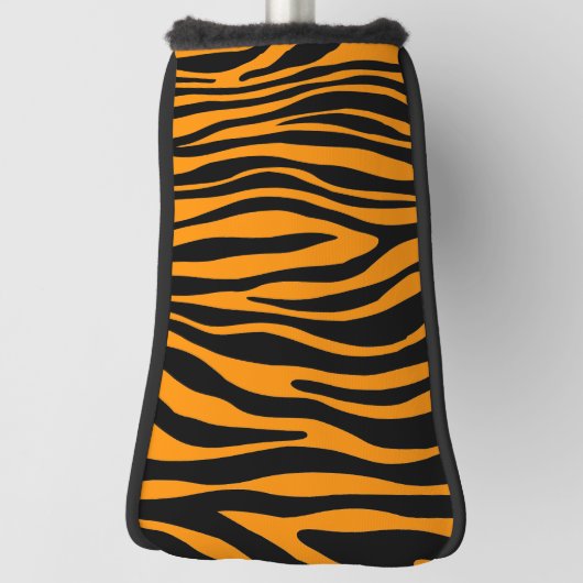 Princeton Orange Zebra Print Golf Headcover (Rotieren 90)