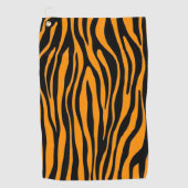 Princeton Orange Zebra Print Golfhandtuch (Vorderseite)