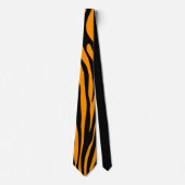 Princeton Orange Zebra Print Krawatte (Vorderseite)