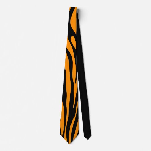 Princeton Orange Zebra Print Krawatte (Vorderseite)