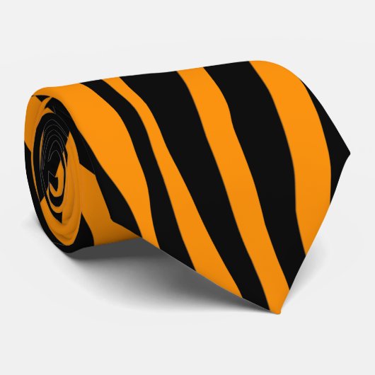 Princeton Orange Zebra Print Krawatte (Gerollt)