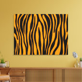 Princeton Orange Zebra Print Leinwanddruck (Insitu (Wohnzimmer))