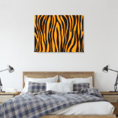 Princeton Orange Zebra Print Leinwanddruck (Insitu (Schlafzimmer))