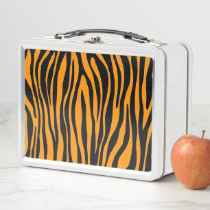 Princeton Orange Zebra Print Metall Brotdose