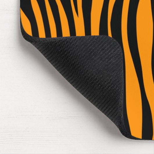 Princeton Orange Zebra Print Mousepad (Ecke)