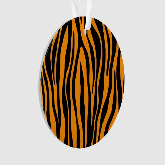 Princeton Orange Zebra Print Ornament (Vorderseite)