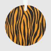 Princeton Orange Zebra Print Ornament (Rückseite)