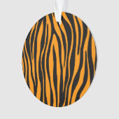Princeton Orange Zebra Print Ornament (Vorderseite)