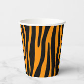 Princeton Orange Zebra Print Pappbecher (Rückseite)