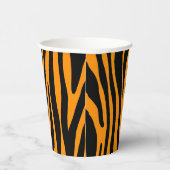 Princeton Orange Zebra Print Pappbecher (Rechts)