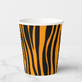 Princeton Orange Zebra Print Pappbecher (Vorderseite)