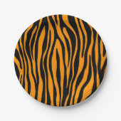 Princeton Orange Zebra Print Pappteller (Vorderseite)