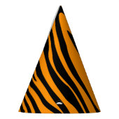 Princeton Orange Zebra Print Partyhütchen (Links)