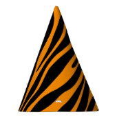 Princeton Orange Zebra Print Partyhütchen (Rechts)