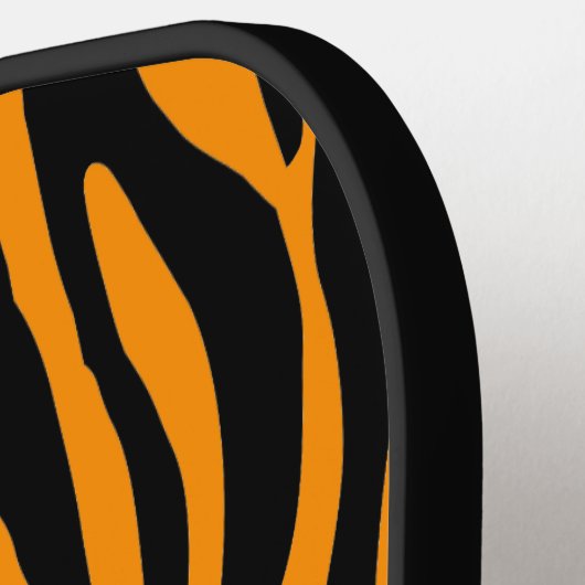 Princeton Orange Zebra Print Pickleball Schläger (Linke Seite)