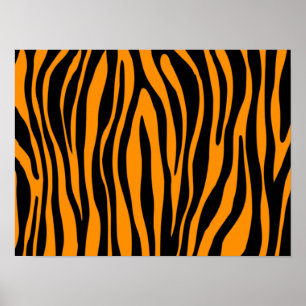 Princeton Orange Zebra Print Poster