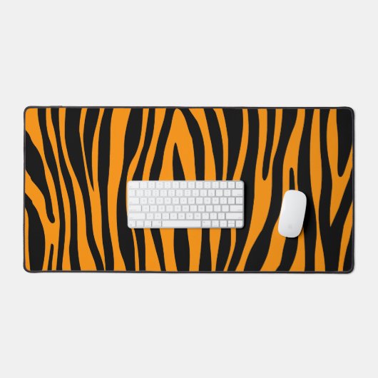 Princeton Orange Zebra Print Schreibtischunterlage (Tastatur & Maus)