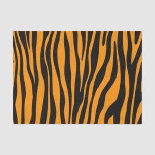 Princeton Orange Zebra Print Seidenpapier