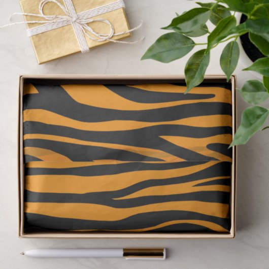 Princeton Orange Zebra Print Seidenpapier (Geschenk)