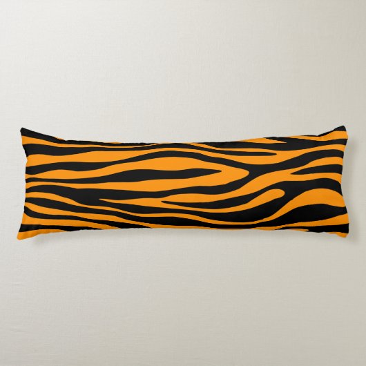 Princeton Orange Zebra Print Seitenschläferkissen (Vorderseite)