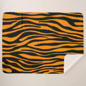 Princeton Orange Zebra Print Sherpadecke (Vorderseite (Horizontal))