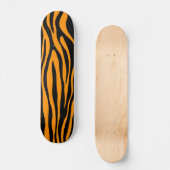 Princeton Orange Zebra Print Skateboard (Vorderseite)