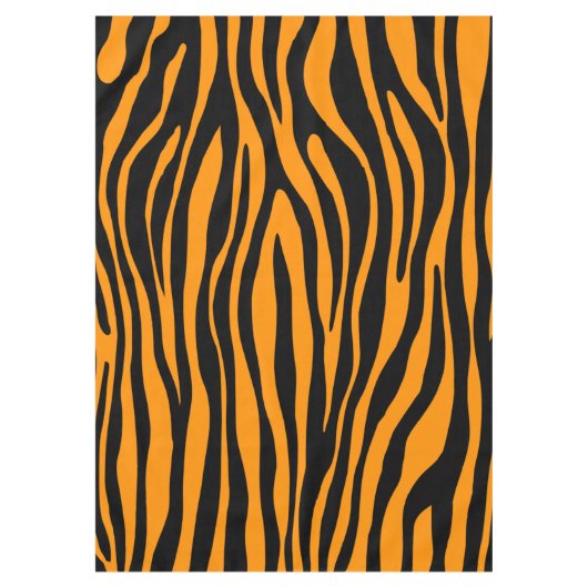 Princeton Orange Zebra Print Tischdecke (Vorderseite)