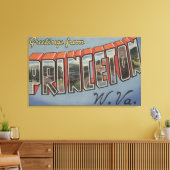 Princeton, West Virginia - Große Briefmarkenszenen Leinwanddruck (Insitu (Wohnzimmer))