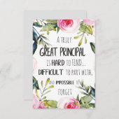 Principal Appreciation Gift Principal Office Dekor (Vorne/Hinten)