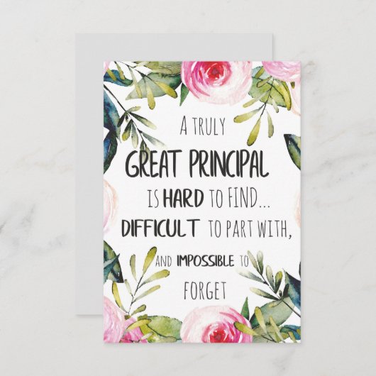 Principal Appreciation Gift Principal Office Dekor (Vorne/Hinten)