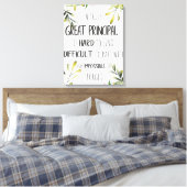 Principal Appreciation Gift Principal Office Dekor Leinwanddruck (Insitu (Schlafzimmer))