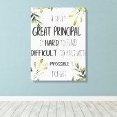 Principal Appreciation Gift Principal Office Dekor Leinwanddruck (Insitu (Holzboden))