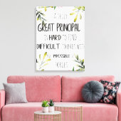 Principal Appreciation Gift Principal Office Dekor Leinwanddruck (Insitu (Wohnzimmer))