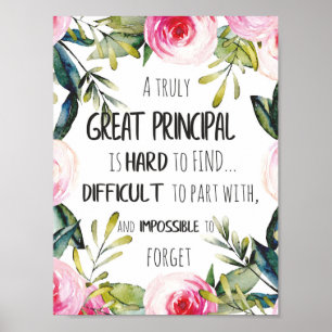 Principal Appreciation Gift Principal Office Dekor Poster