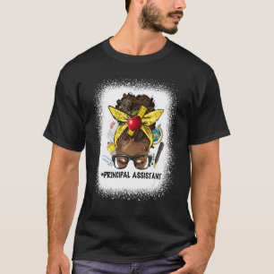 Principal Assistant Afro Messy zurück in die Schul T-Shirt