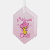 Principal Chick #8 Ornament Aus Glas (Vorderseite Links)