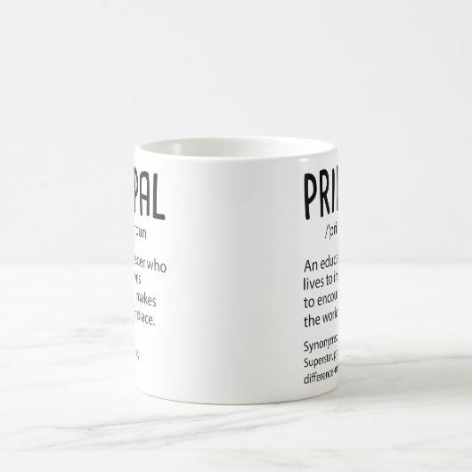 Principal Definition Funny Gift für Lehrer Kaffeetasse (Mittel)