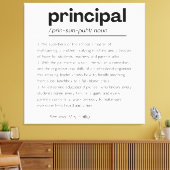 Principal Definition Print, Custom Principal Gift Leinwanddruck (Insitu (Wohnzimmer))