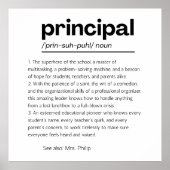 Principal Definition Print, Custom Principal Gift Poster (Vorne)