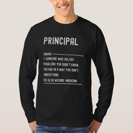 Principal Definition Shirts Funny Job Title (Vorderseite)