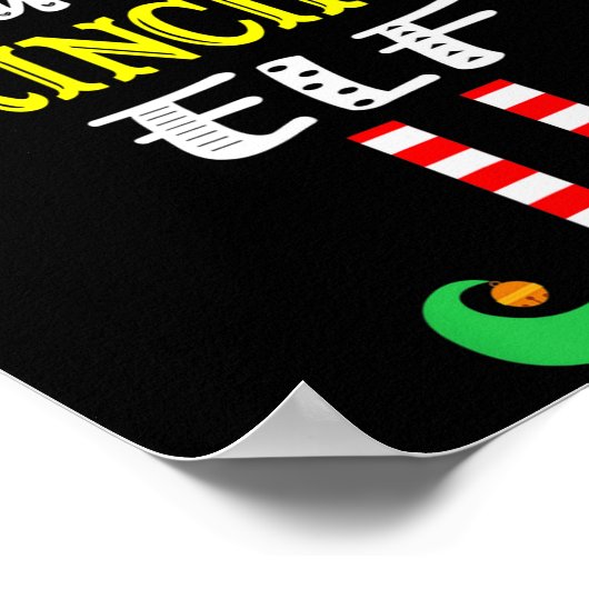 Principal Elf Matching Family Group Christmas Poster (Ecke)