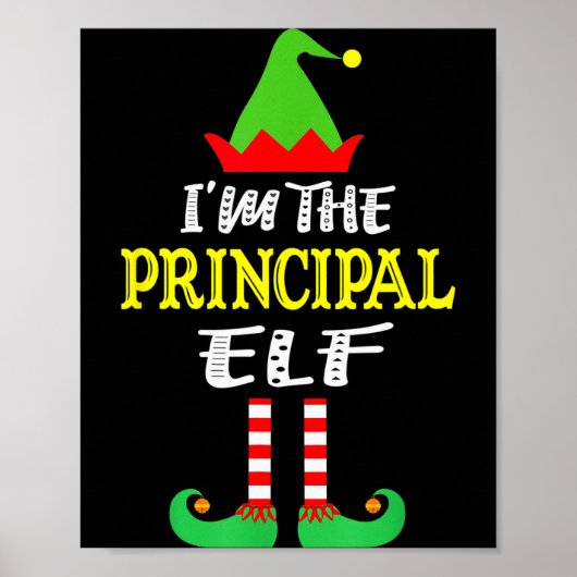 Principal Elf Matching Family Group Christmas Poster (Vorne)