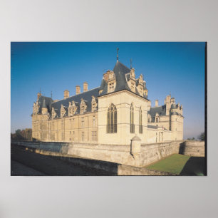 Principal facade and the south facade poster