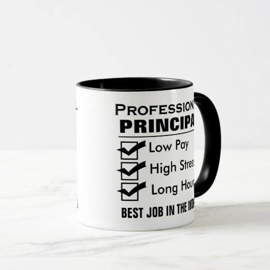 Principal Funny Custom Tasse (VorderseiteRechts)