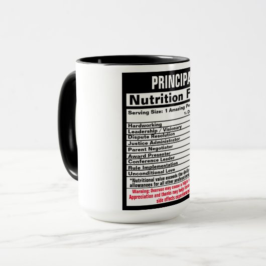Principal Funny Gift Tasse (Vorderseite Links)