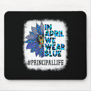 Principal im April tragen wir blaues Autismus Bewu Mousepad